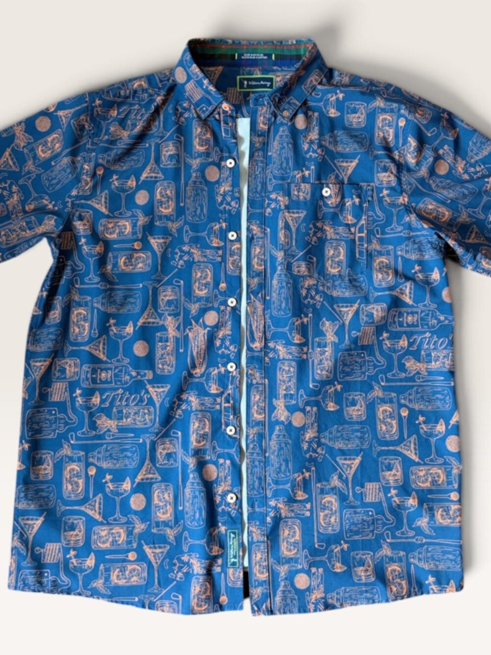Men’s print golf polo shirt size M